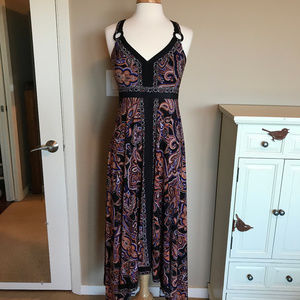 INC Paisley print shark bite hem sundress